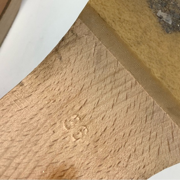 By Far Green Leather Wooden Clog Sandals - Picture 6 of 8